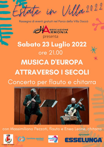 Concerto Musica d'Europa attraverso i secoli - Estate in Villa 2022