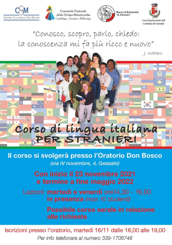 Corso di lingua italiana per stranieri 