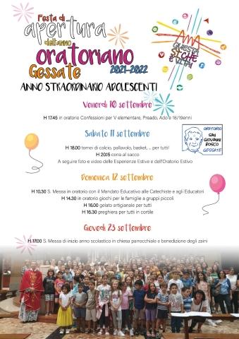 Festa di apertura dell'anno oratoriano Gessate 2021-2022