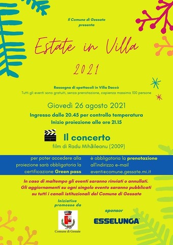 Estate in Villa | CINEMA "Il concerto"