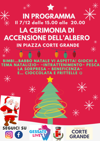 La cerimonia di accensione dell'albero 