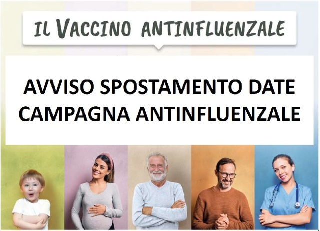 Spostamento date campagna vaccinale antinfluenzale  2020
