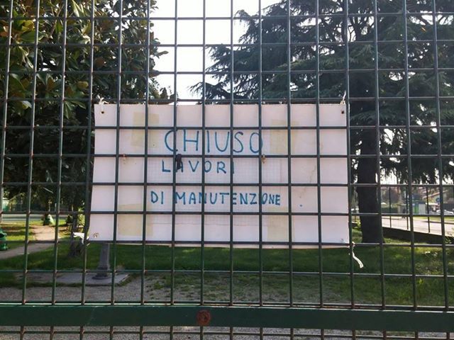 Chiusura parco giochi via Repubblica