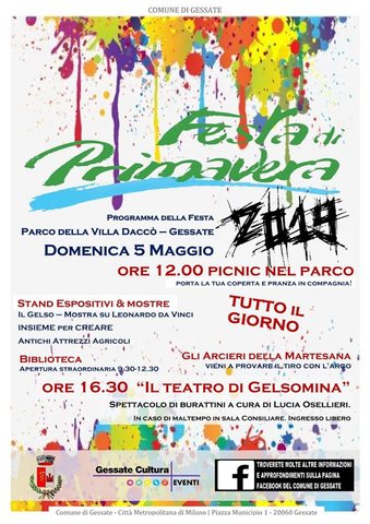 Avviso  - lo Spettacolo di Burattini si terrà in Sala Consiliare alle ore 16.30 la Festa di Primavera continua...